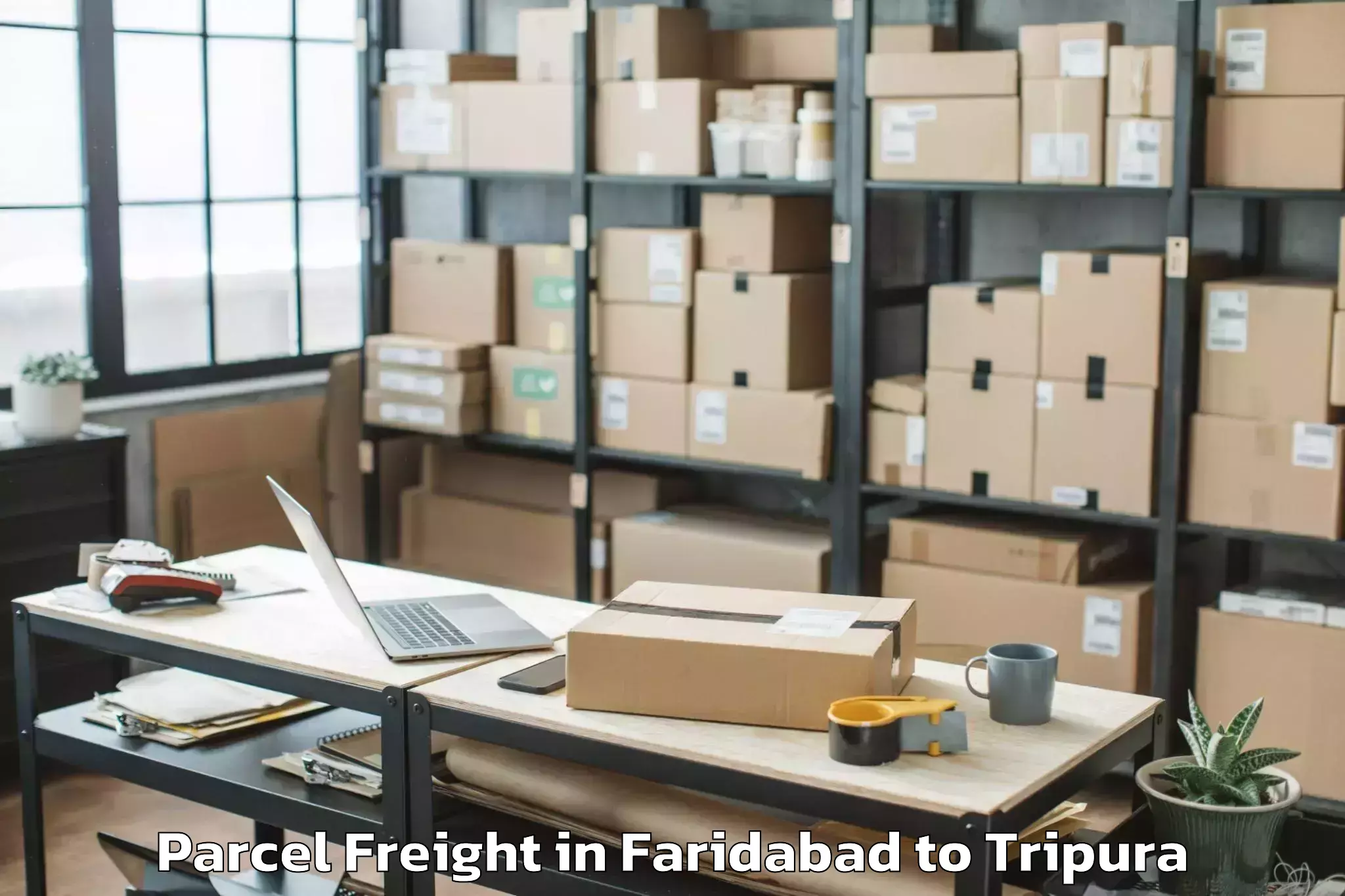 Leading Faridabad to Kamalpur Airport Ixq Parcel Freight Provider